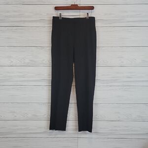 Faconnable Trousers Classic Black Straight Leg  Womens Size 7/8 Long Waist 30"